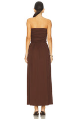 Malone Ruched Strapless Maxi Dress