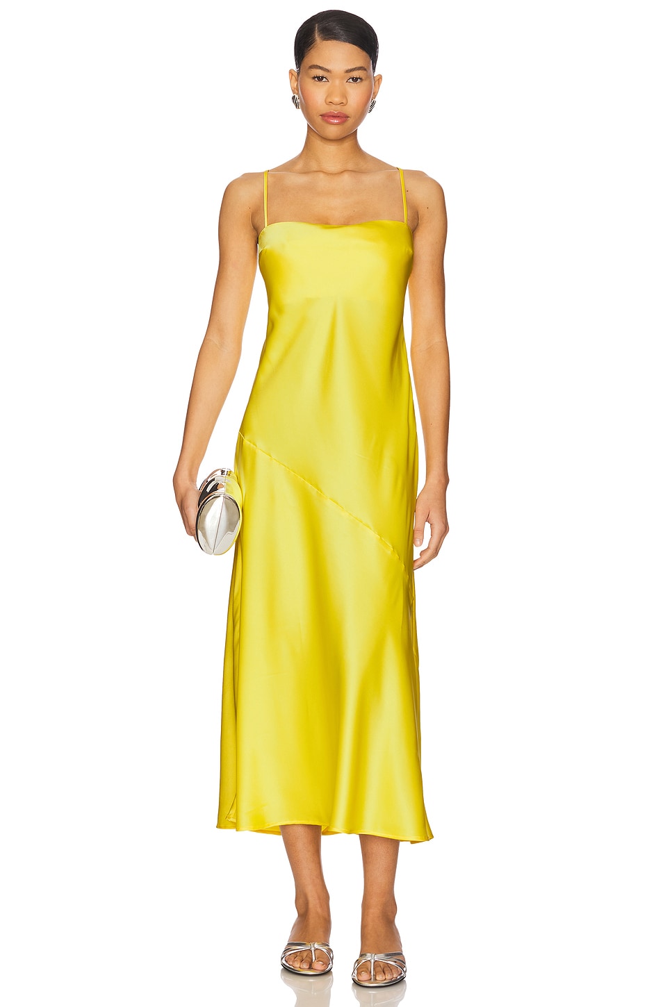 Satin Bias Cut Slip Dress