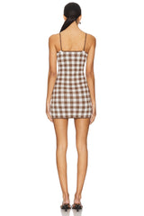 Gingham Knit Mini Dress