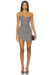 Puzzle Strapless Mini Dress