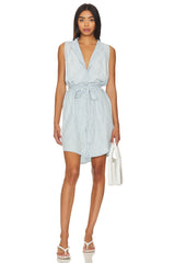 Sleeveless Pleat Front Dress