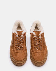 Dodge Faux Fur Chestnut Suede