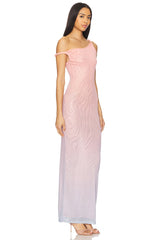 Mesh Twist Maxi Dress