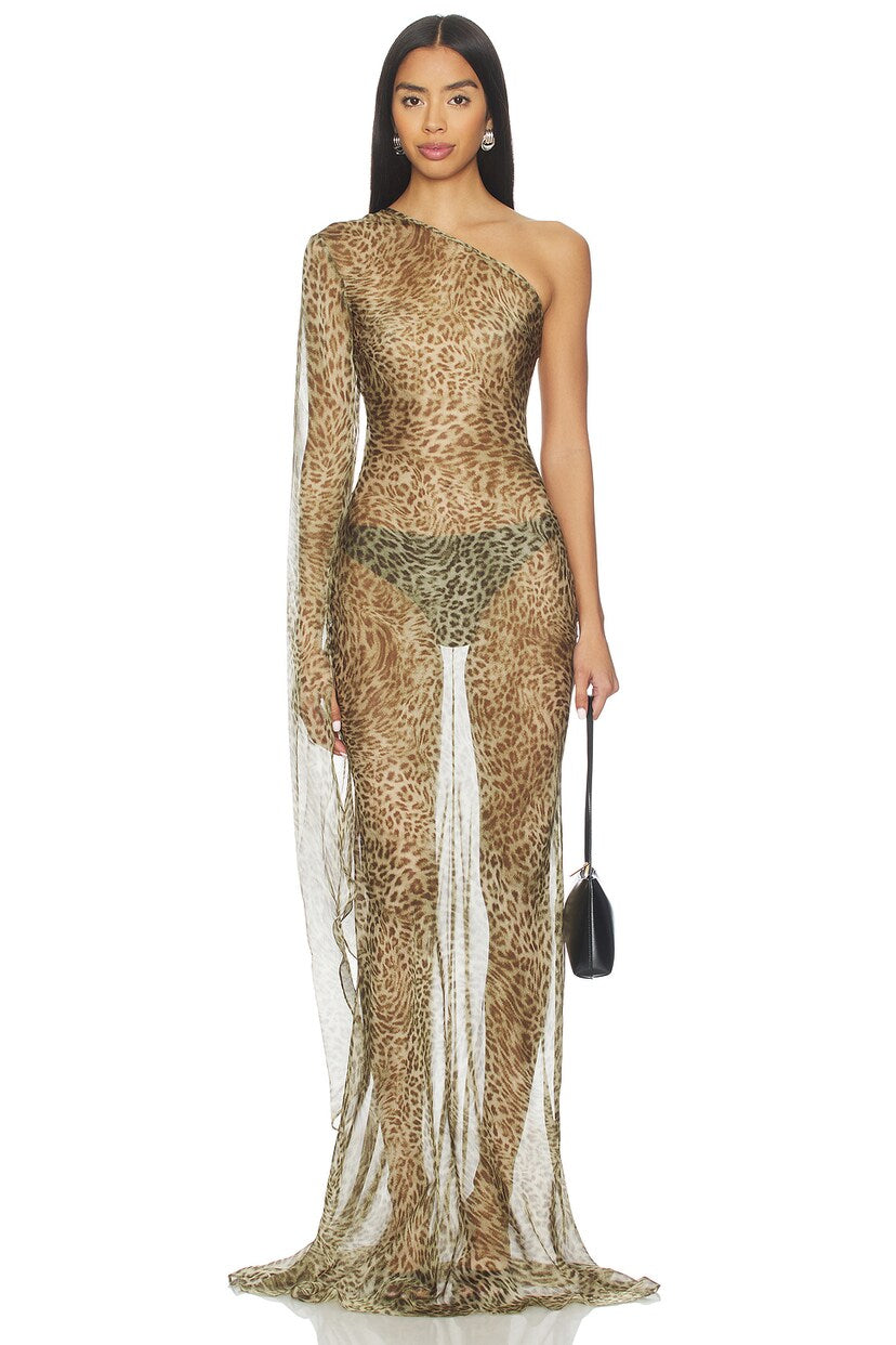 Leopard Print Maxi Dress