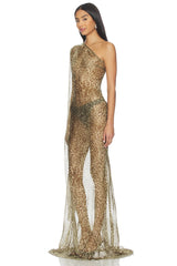 Leopard Print Maxi Dress