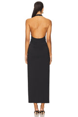 Alma Plunging Midi Dress