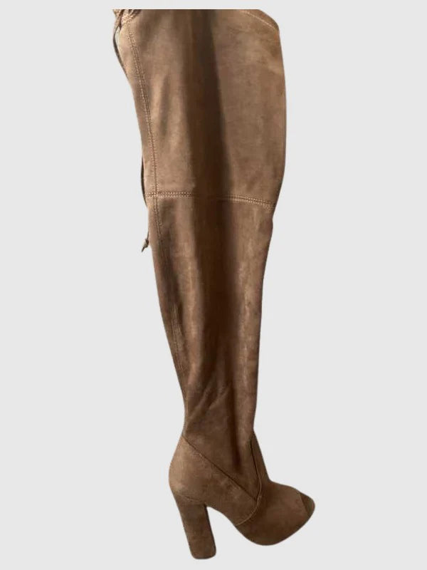 Elliana Over-The-Knee Boots In Nude - Sm Rebooted