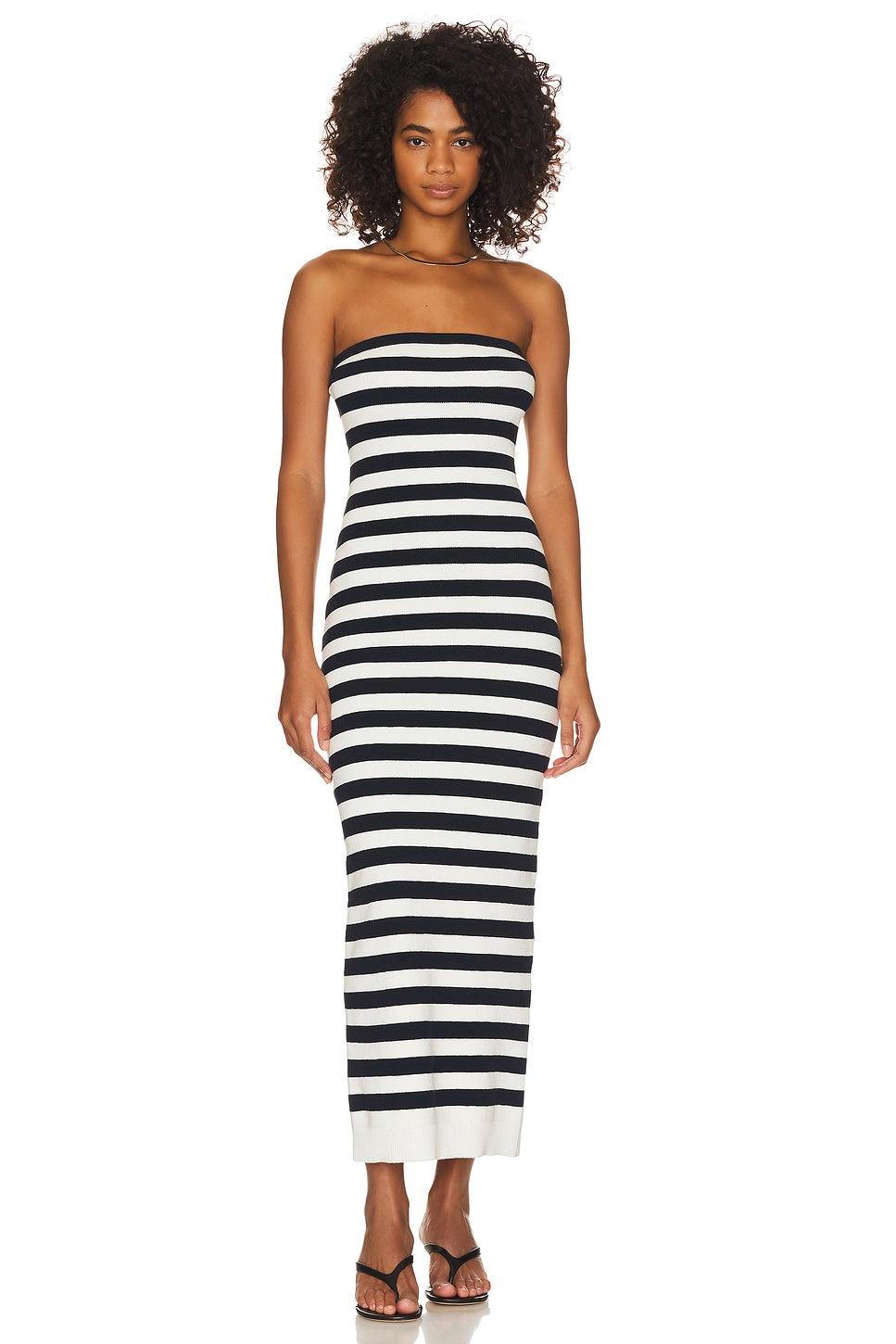 Paricia Striped Tube Maxi Dress