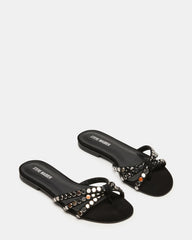 Calissi Black Suede Rhinestones