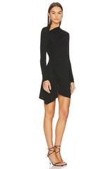 Lurex Jersey Slash Mini Dress