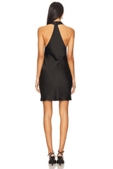 Halter Drape Mini Dress