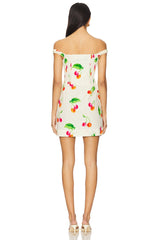 Off Shoulder Pleated Mini Dress