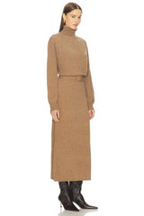 By Marianna Leslia Belted Midi Dress