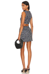 Tweed Cut Out Mini Dress