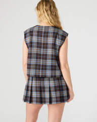 Alessa Top Brown Plaid