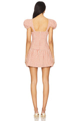 Georgia Gingham Short Sleeve Mini Dress