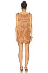 Knotted Shoulder Detail Mini Dress