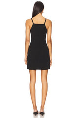 Pointelle Square Neck Mini Dress