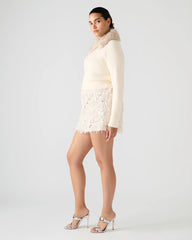 Cindi Feather Skirt Ivory