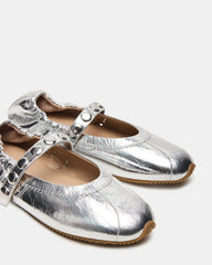 Anaya Silver Leather Studs