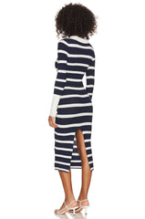 Arlie Striped Midi Knit Dress