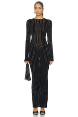 Zebra Bodycon Long Dress