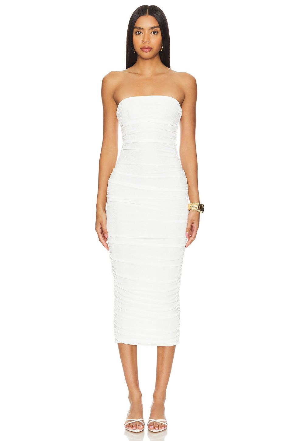 Martha Strapless Midi Dress