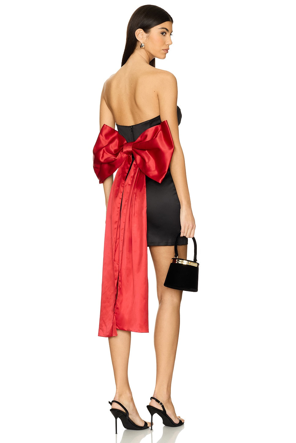 Eleni Bow Back Satin Dress