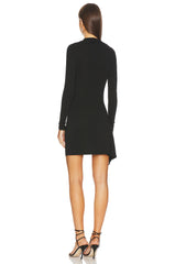 Lurex Jersey Slash Mini Dress