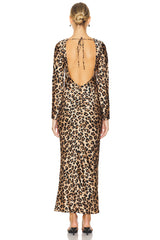 Verona Printed Satin Dress