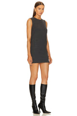 Sleeveless Tailored Terry Mini Dress