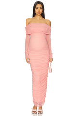 Off The Shoulder Mesh Dress