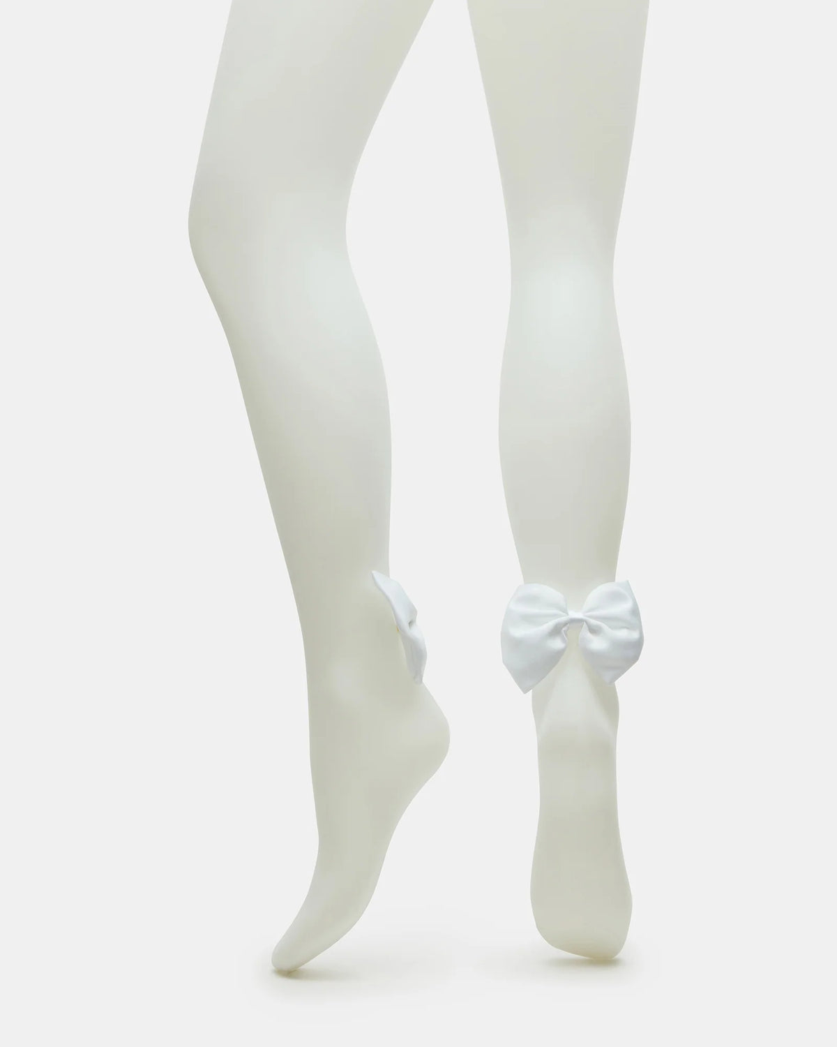 Bridal Bow Tights Sheer White