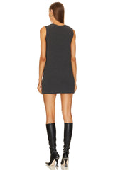 Sleeveless Tailored Terry Mini Dress