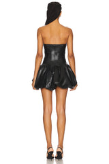 Elena Faux Leather Mini Dress