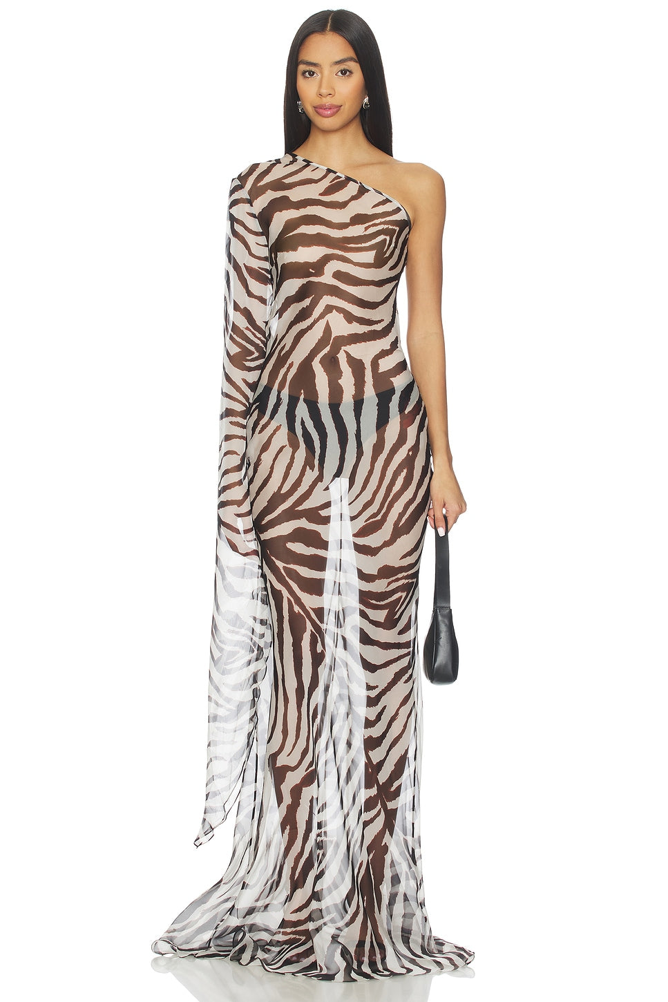 Zebra Print Maxi Dress