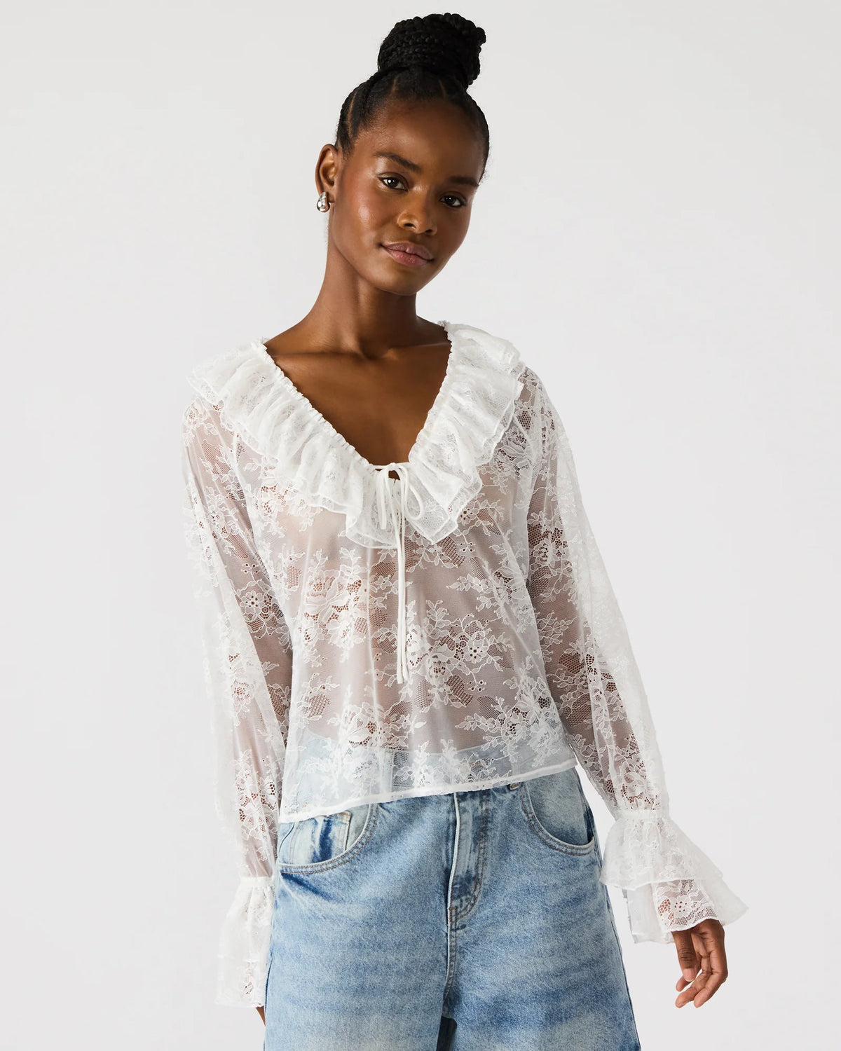 Hampton Lace Blouse White