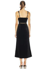 Velvet Lace Insert Dress