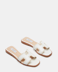 Hadyn Woven White Leather