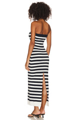 Paricia Striped Tube Maxi Dress