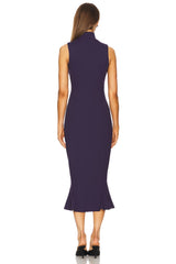 Mock Trumpet Sleeveless Midi Dress