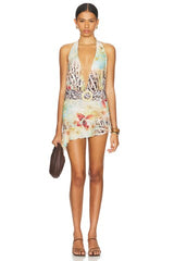 Leopard Halter Mini Dress