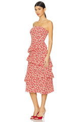 Asym Tiered Ruffle Dress