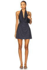 x REVOLVE Halter Cowl Mini Dress