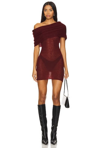 Adele Off The Shoulder Sweater Mini Dress