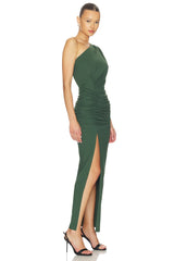 One Arm Gathered Center Dress