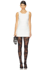 Lace Overlay Shoulder Dress Three-piece Set