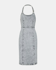 Gia Denim Dress Light Grey