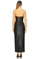 Vani Vegan Leather Maxi Dress