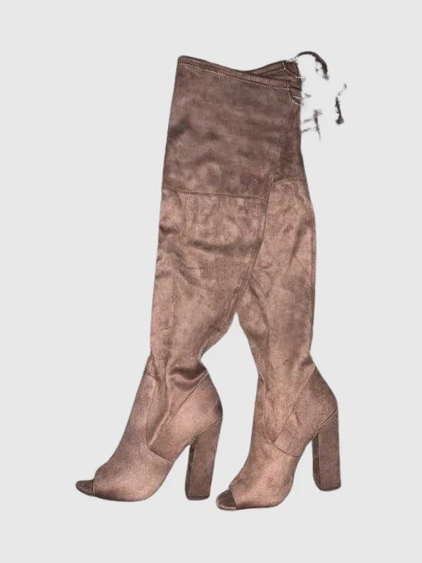 Elliana Over-The-Knee Boots In Nude - Sm Rebooted